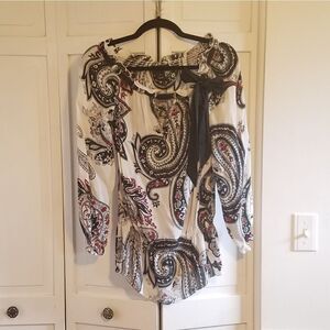 White House Black Market Paisley Blouse